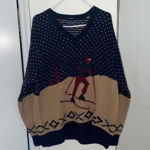 Knitted ski sweater
